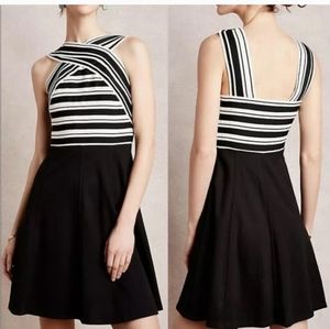 Black and white Maeve fit and flare dress